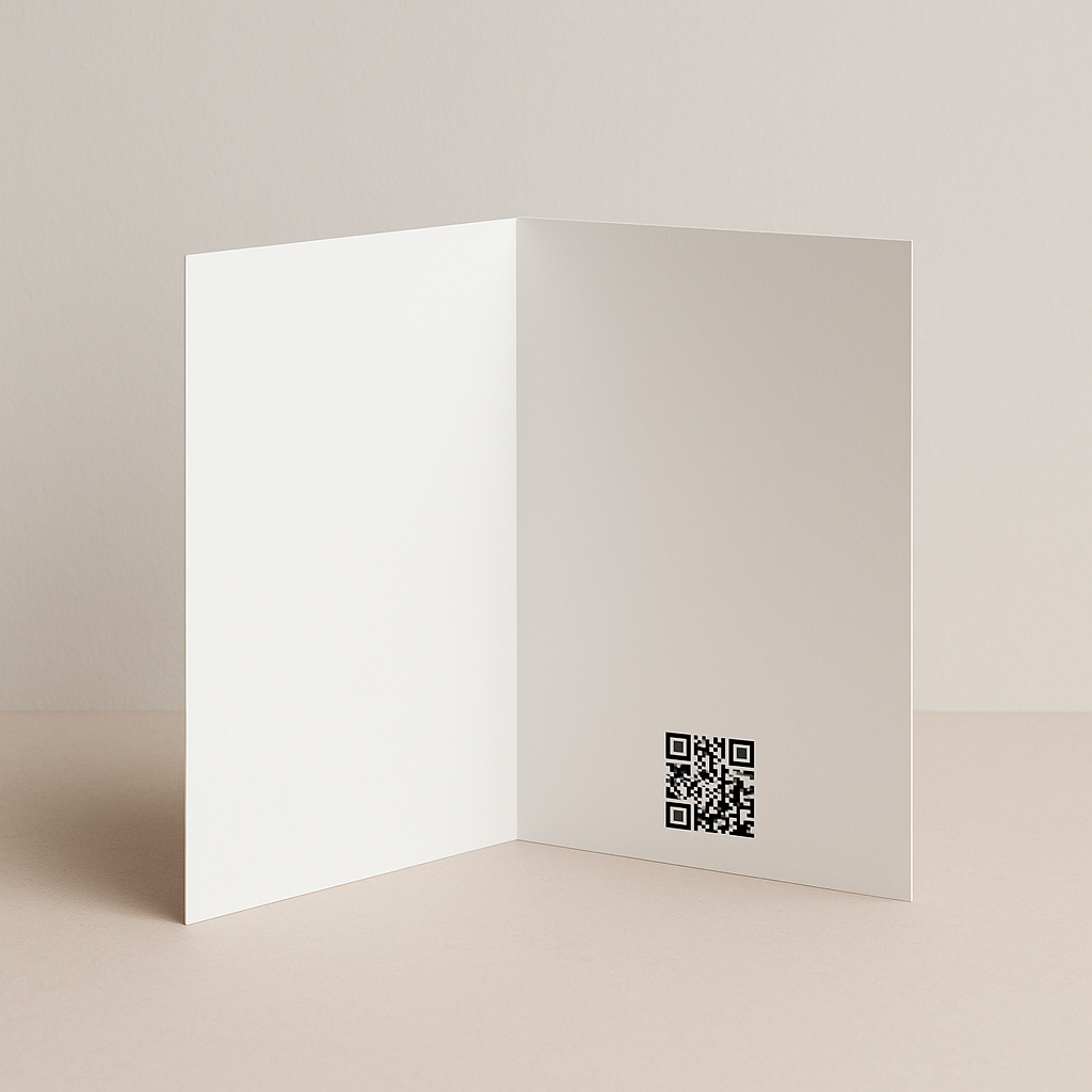 Greeting card with QR code