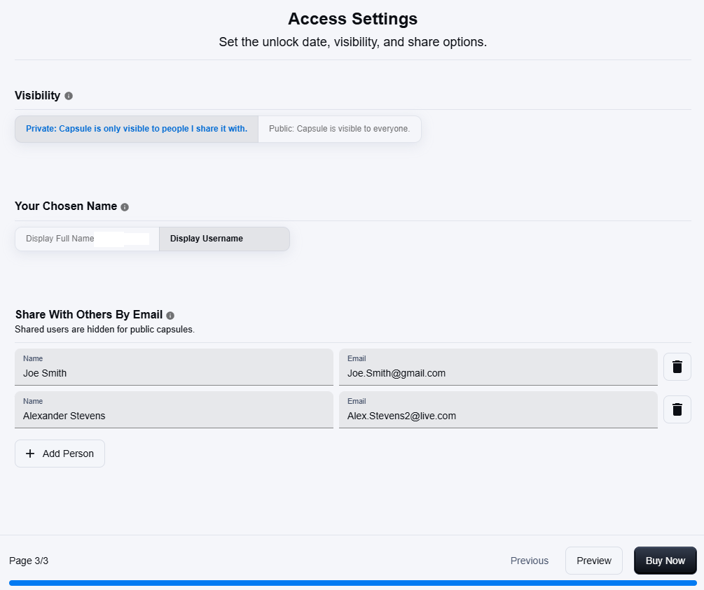 Configure access settings